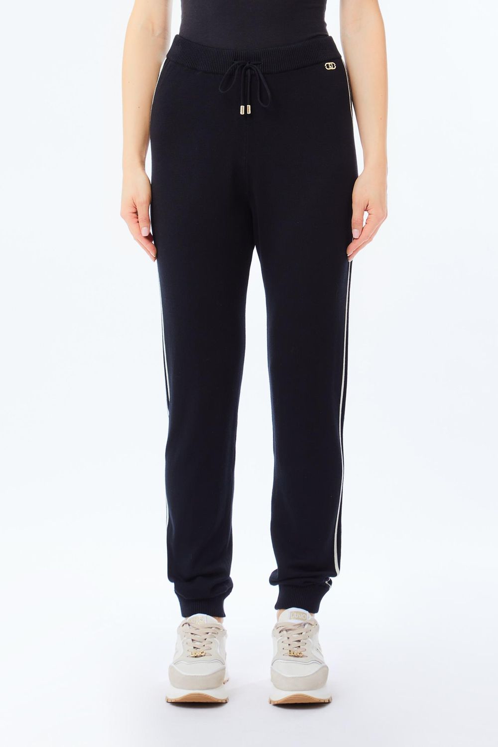 BROEK VAN LIU JO TF5029-MS49I 03N66 NERO/BIANCO LATTE
