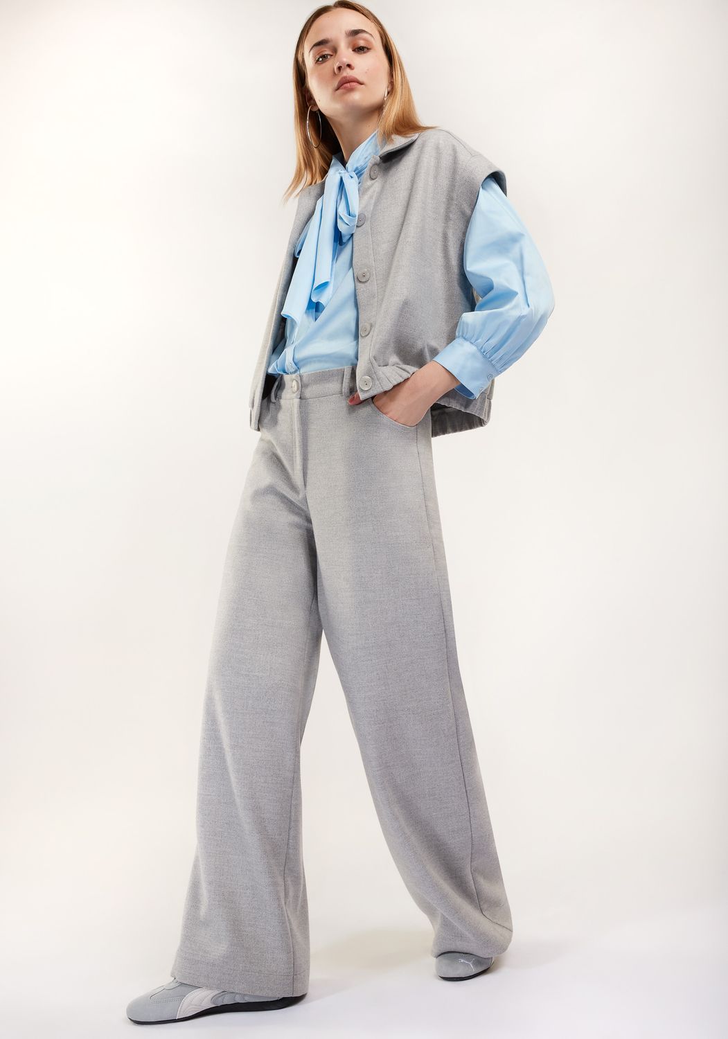 BROEK VAN SENSO S1779BK BLANA GREY