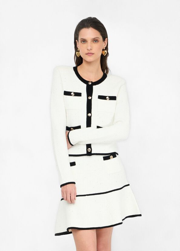 GILET VAN LIU JO CF5131-MS18F 03A21 LATTE/NERO