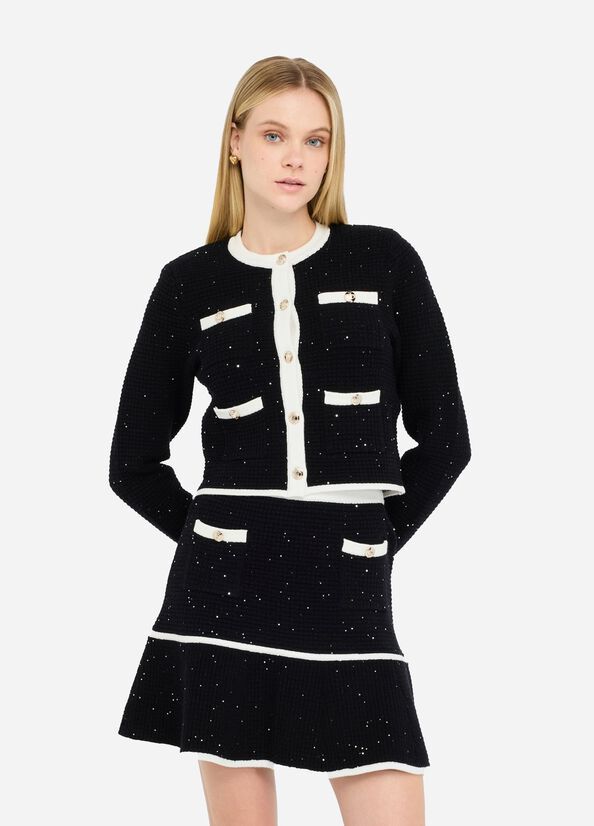 GILET VAN LIU JO CF5131-MS18F 03862 NERO/LATTE