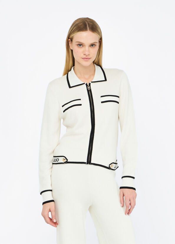 GILET VAN LIU JO TF5250-MS59L 03N76 B.CO LATTE/NERO
