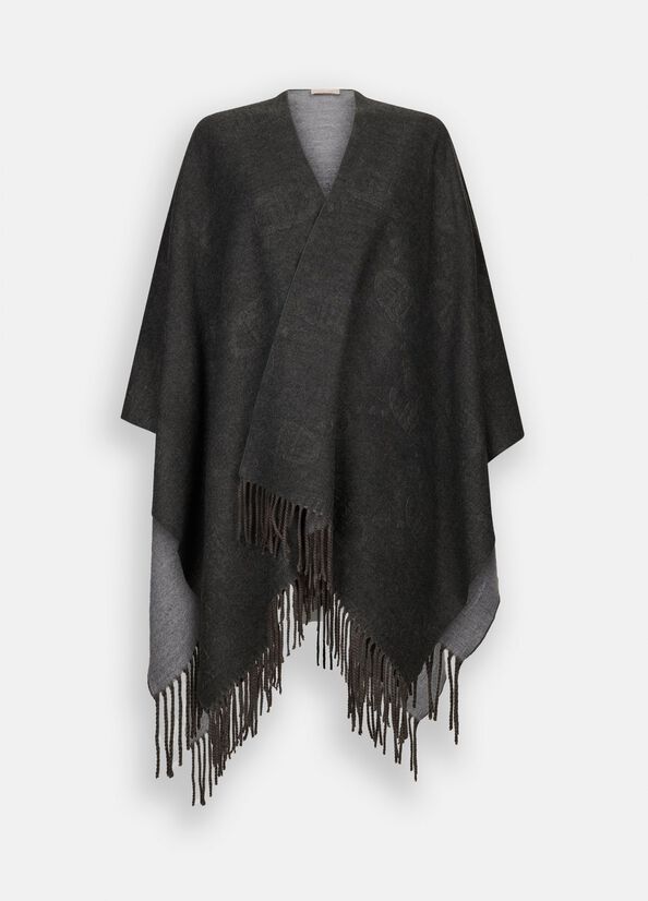 PONCHO VAN LIU JO 2F5034-T0300 71502 GREY CLOUD