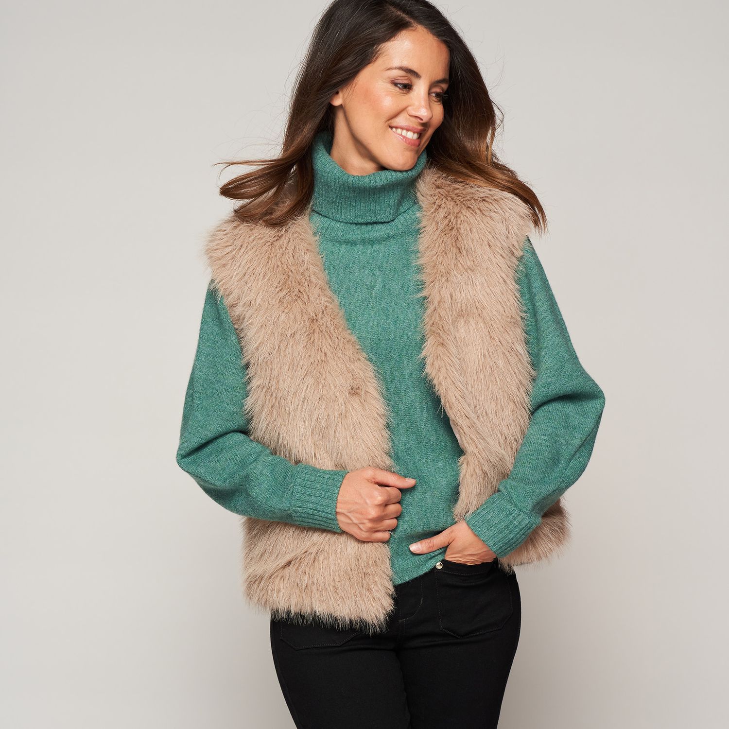 VEST ZONDER MOUWEN VAN GREEN ICE TEMBISA  Beige