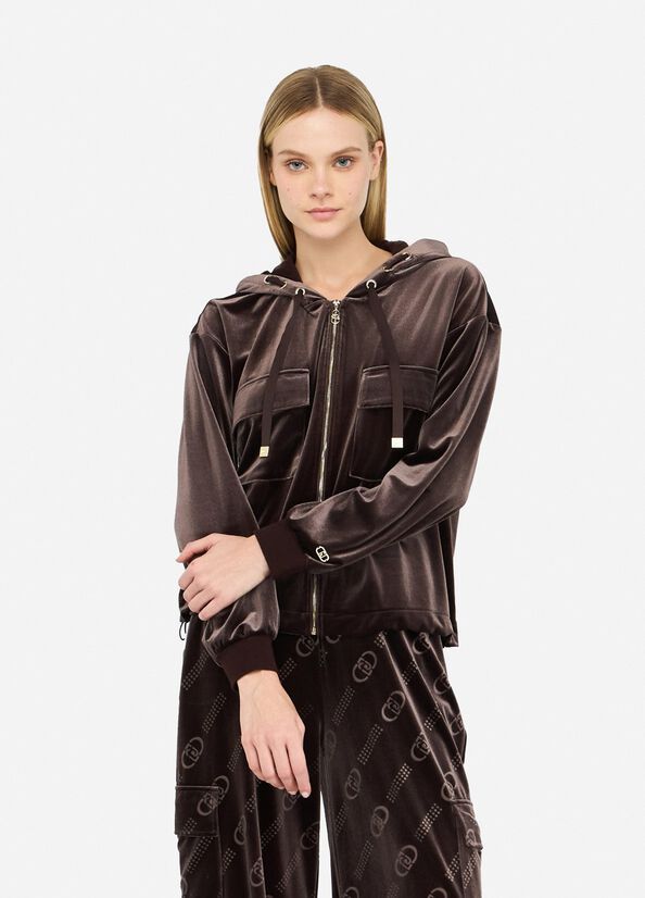 GILET VAN LIU JO TF5108-J4955 90915 CIOCCOLATO