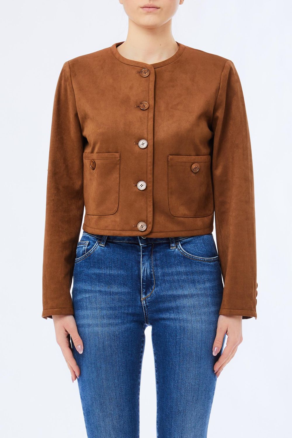 VEST VAN LIU JO MF5184-E1090 X0506 CARAMEL BROWN