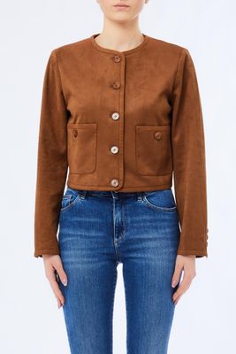 VEST VAN LIU JO MF5184-E1090 X0506 CARAMEL BROWN