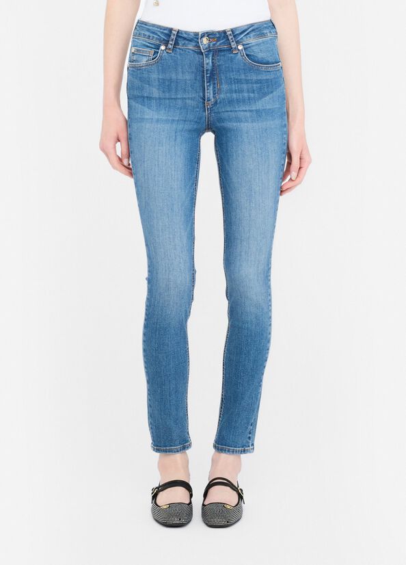 BROEK VAN LIU JO UF5013-D0236 78857 DEN.BLUE DK.SAVING W
