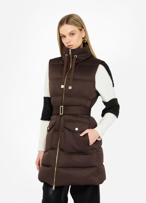 BODYWARMER VAN LIU JO MF5292-T017A 90915 CIOCCOLATO