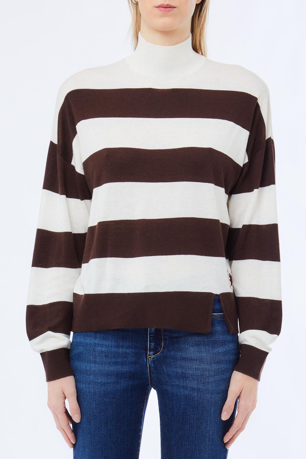 PULL VAN LIU JO MF5399-MA16R 90915 CIOCCOLATO