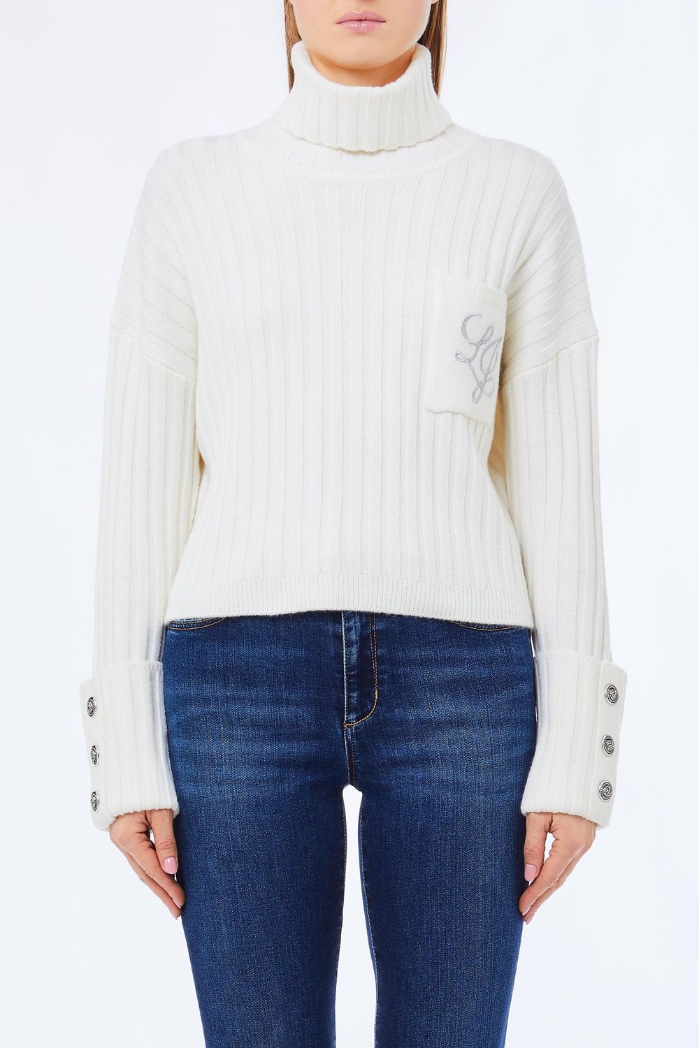 PULL VAN LIU JO MF5051-MA51I 10701 BIANCO LANA