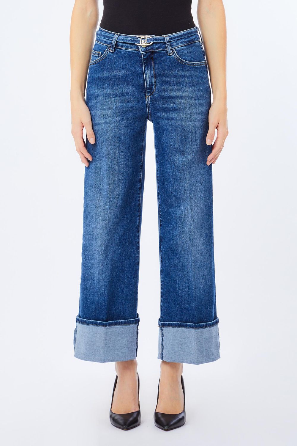 BROEK VAN LIU JO UF5101-D0264 78899 DEN.BLUE BUBBLE WASH