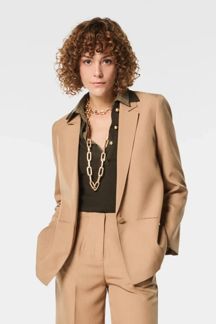 BLAZER VAN NENETTE 40BB-BOSSIS  0645-CAMMELLO