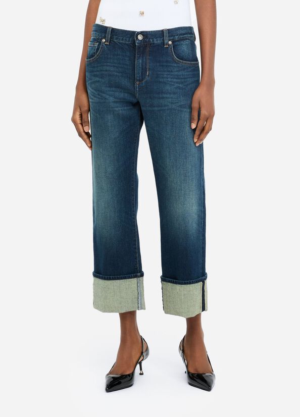 BROEK VAN LIU JO UF5175-DS074 78929 DEN.BLUE DIRTY CIM.W