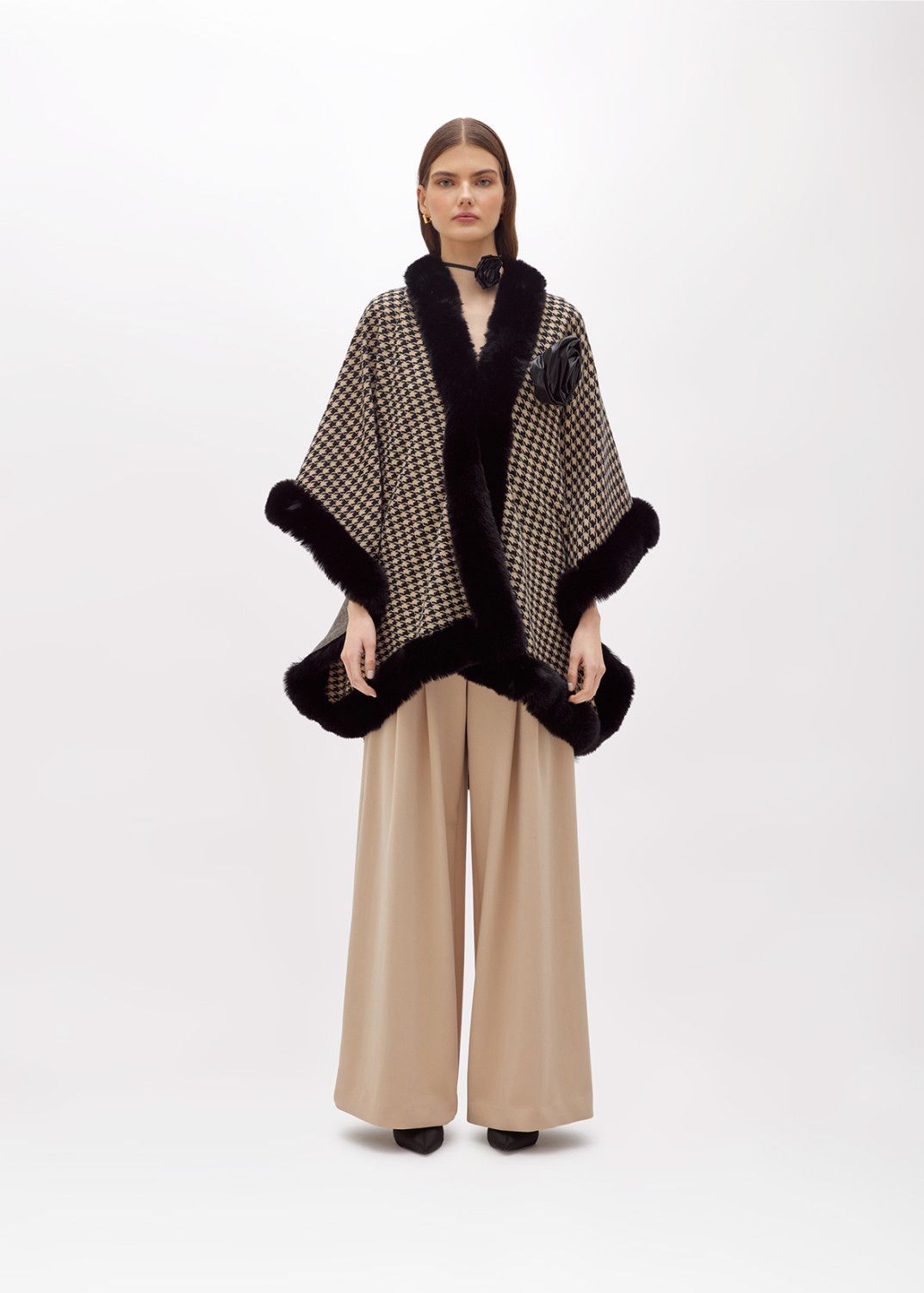 PONCHO VAN BLUGIRL PF5013 T0300 09E64 Pied de poule