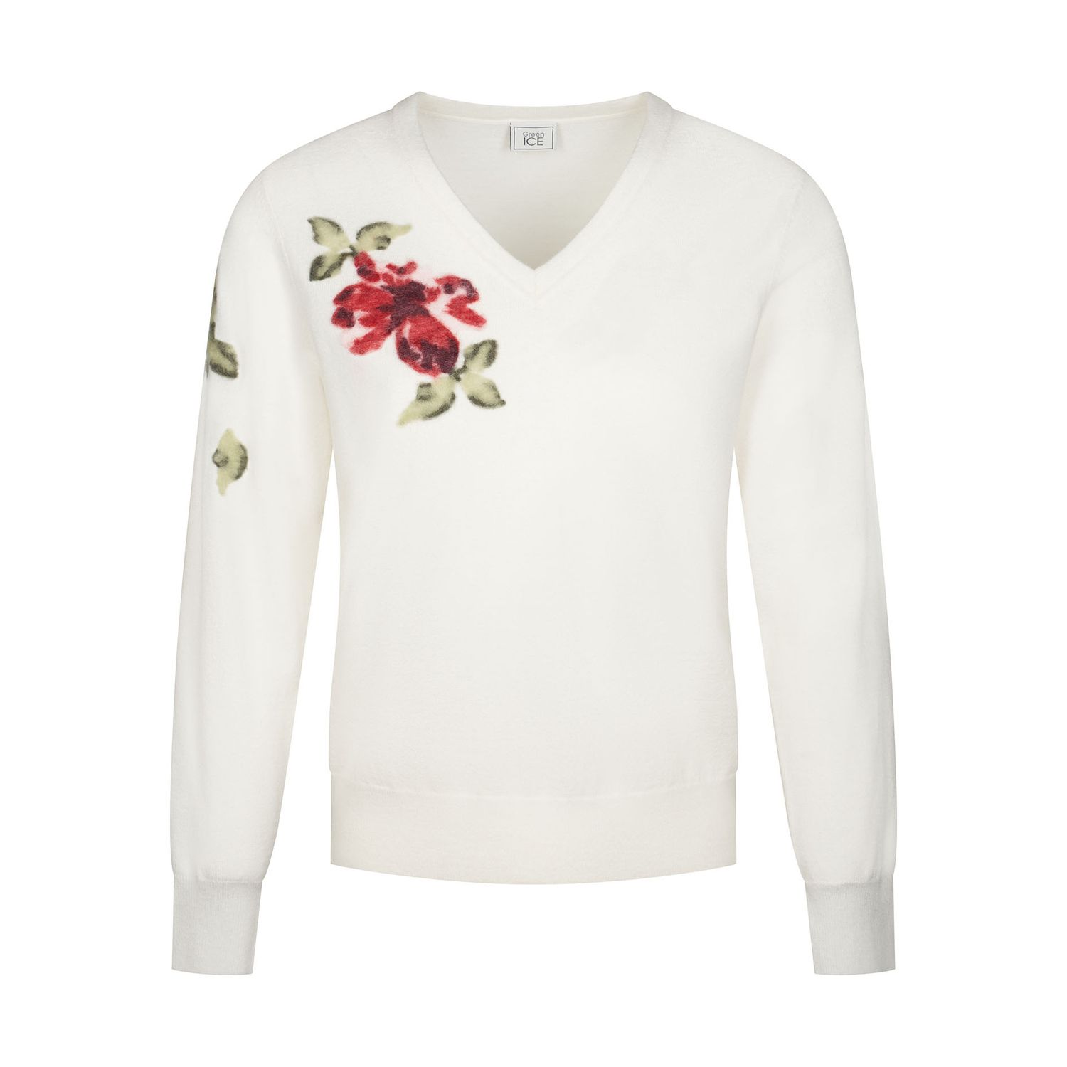 PULL VAN GREEN ICE CABENDA  Ecru