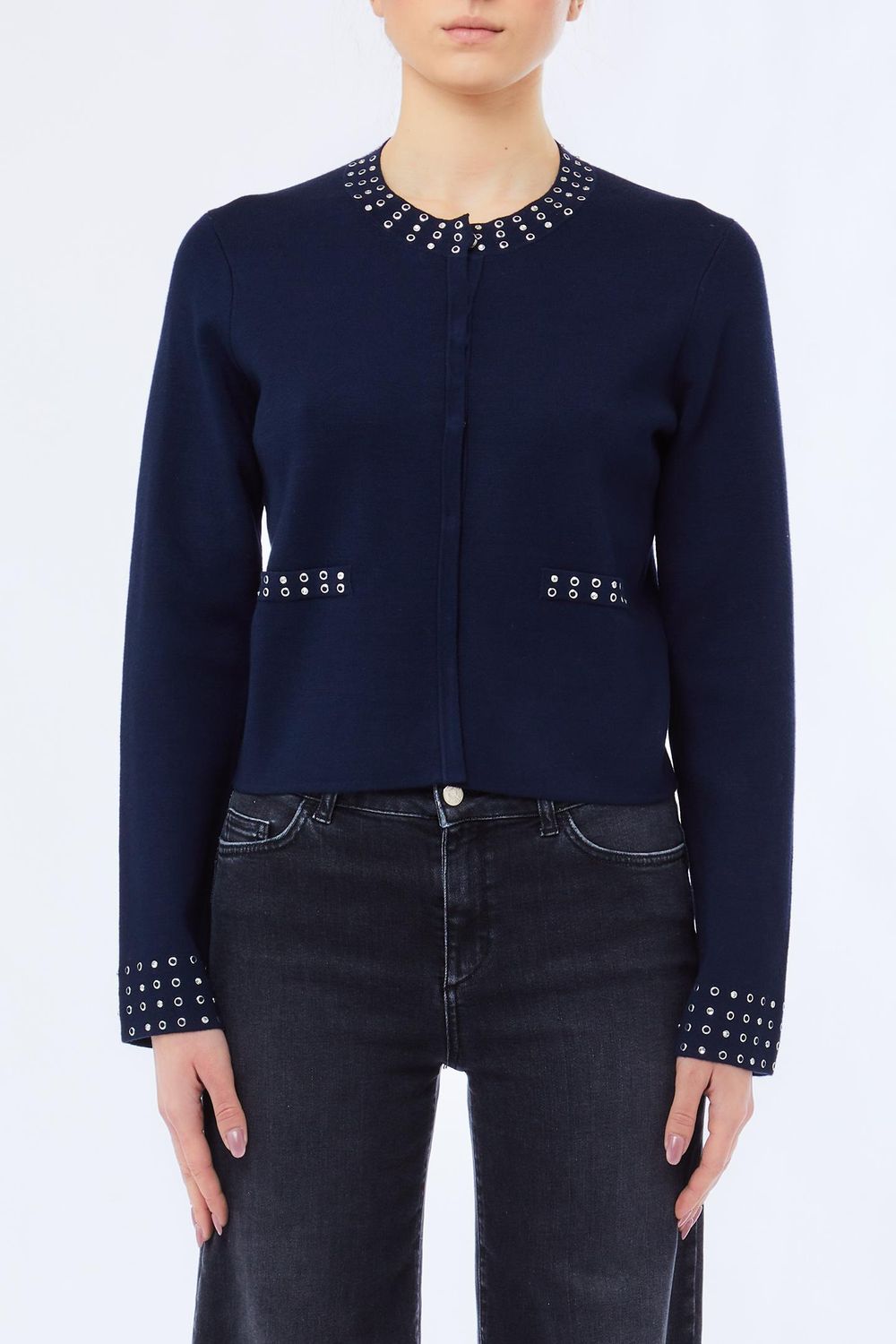 GILET VAN LIU JO MF5044-MS49I 93932 NAVEL BLUE