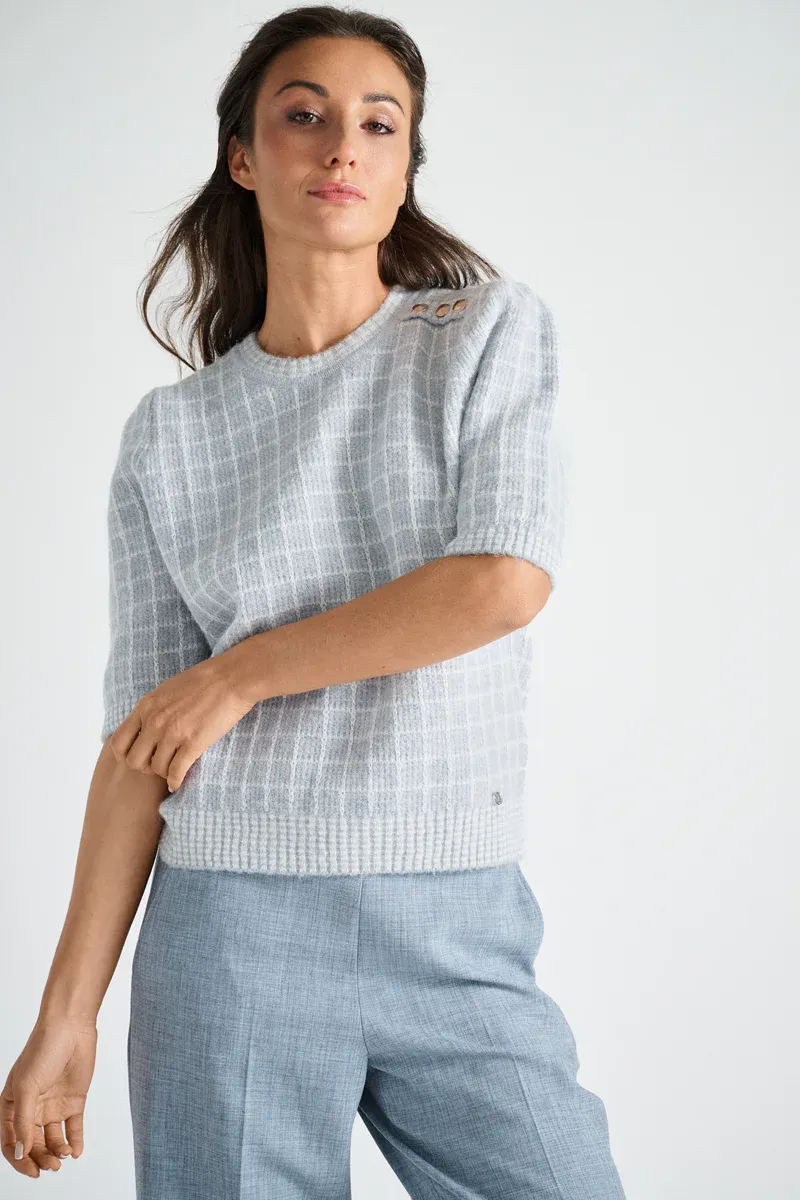 PULL VAN MARIE MERO PU10/SKY+CRE SKY+CREME