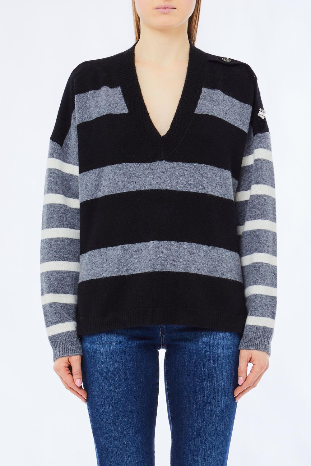 PULL VAN LIU JO MF5128-MS009 C3819 BIANCO/NERO/GRIGIO
