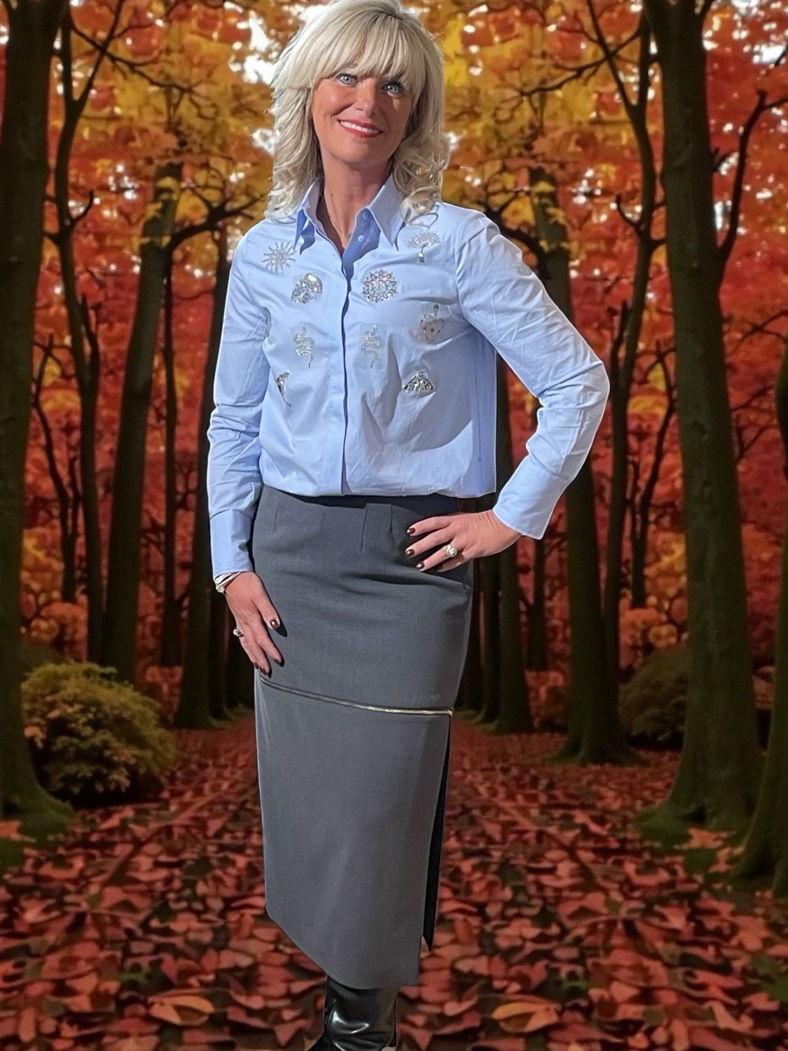 ROK VAN BLUGIRL RF5026 T3190 02073 Antr.scuro melange