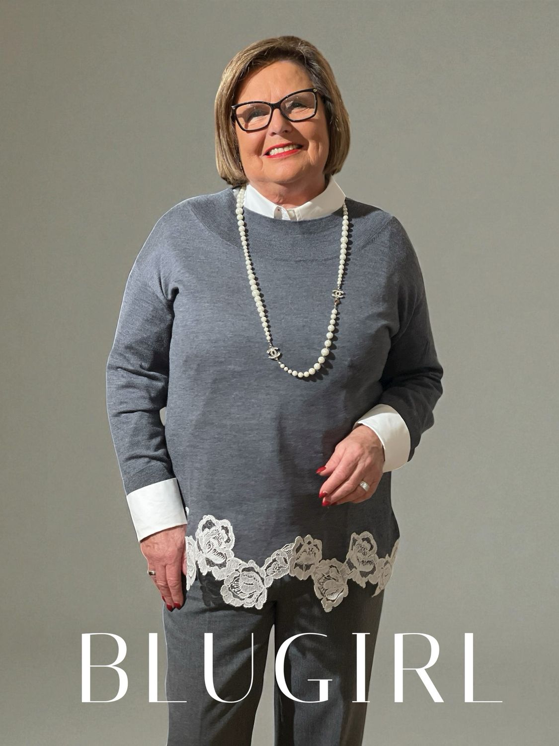 PULL VAN BLUGIRL RF5171 MA82O 02070 Antracite melange