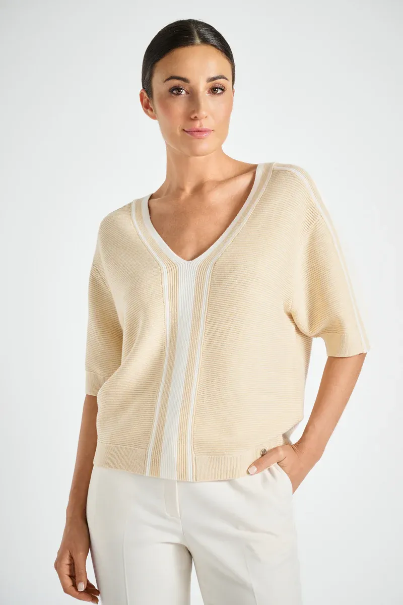 PULL VAN MARIE MERO PU51/SAN+CRE SAND/CREME