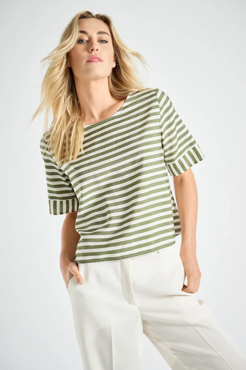 BLOES-TUNIEK VAN MARIE MERO TB10/401 ECRU/KAKI