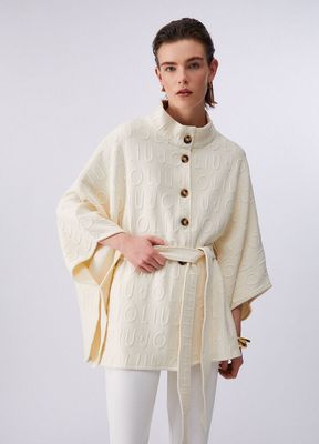 PONCHO VAN LIU JO 2A6003-T0300 X0757 WHITE CREAM