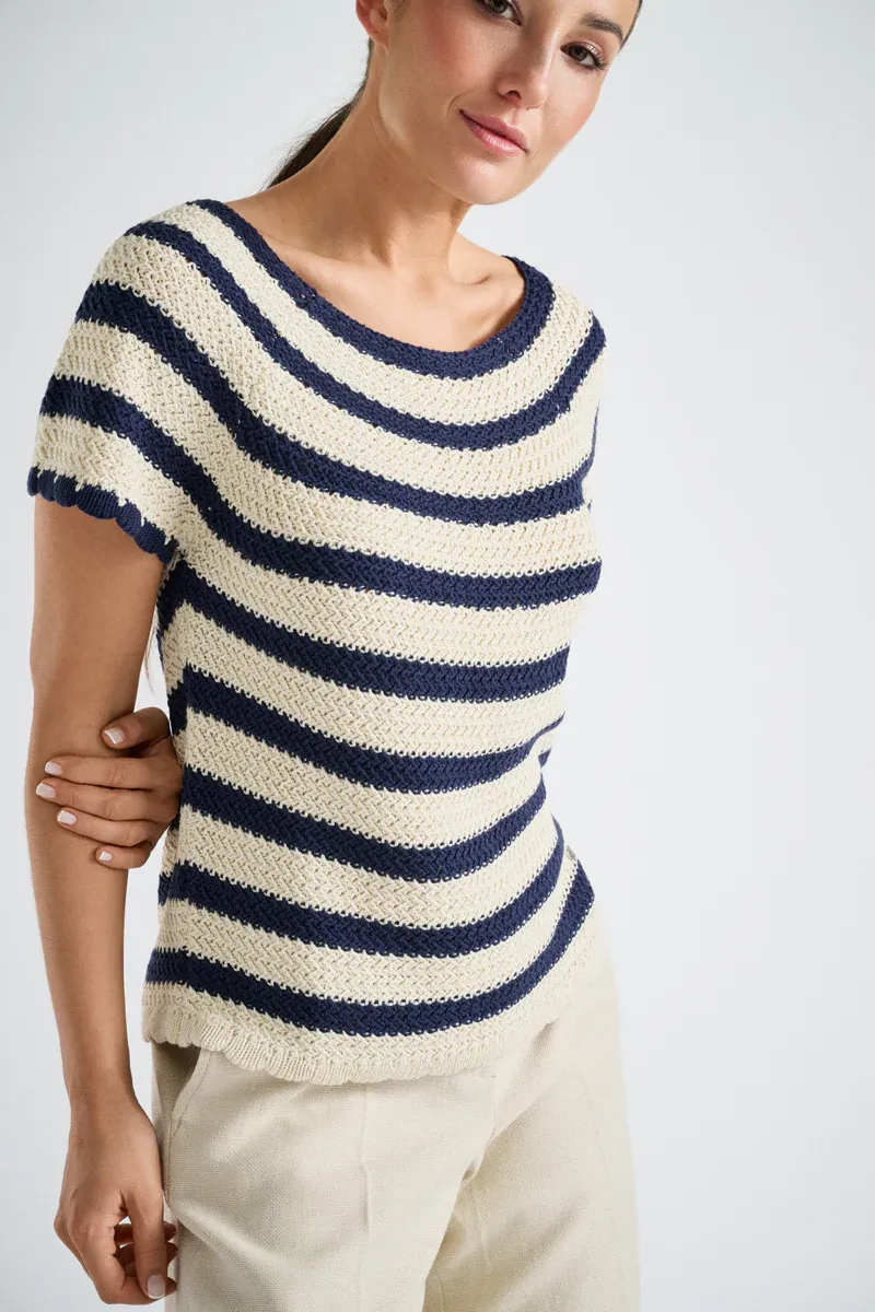 PULL VAN MARIE MERO PU38/SAN+NAV SAND/NAVY