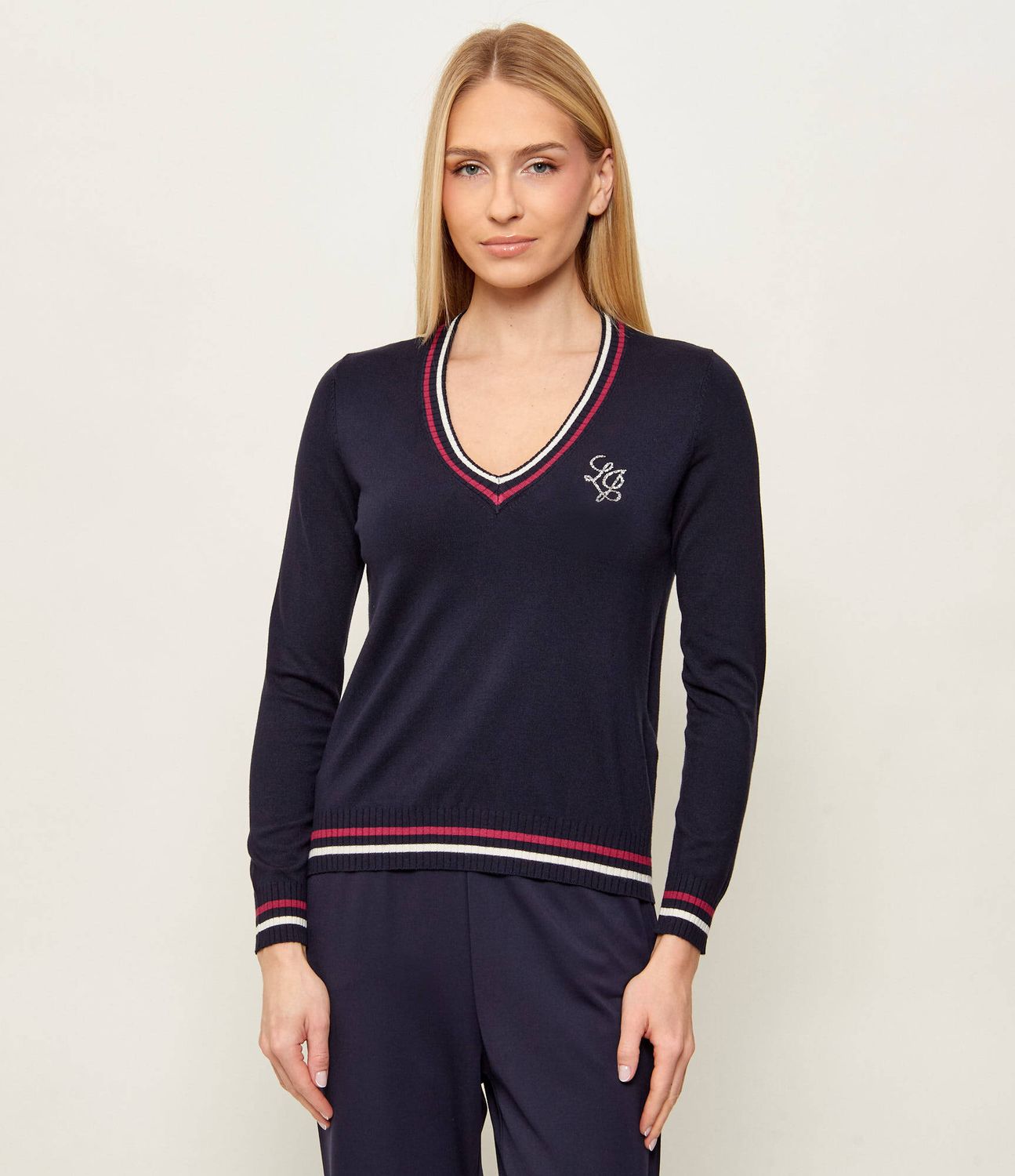 PULL VAN LIU JO TA6068-MS49I C3938 N.BLU.S/W.MILK/SCARL