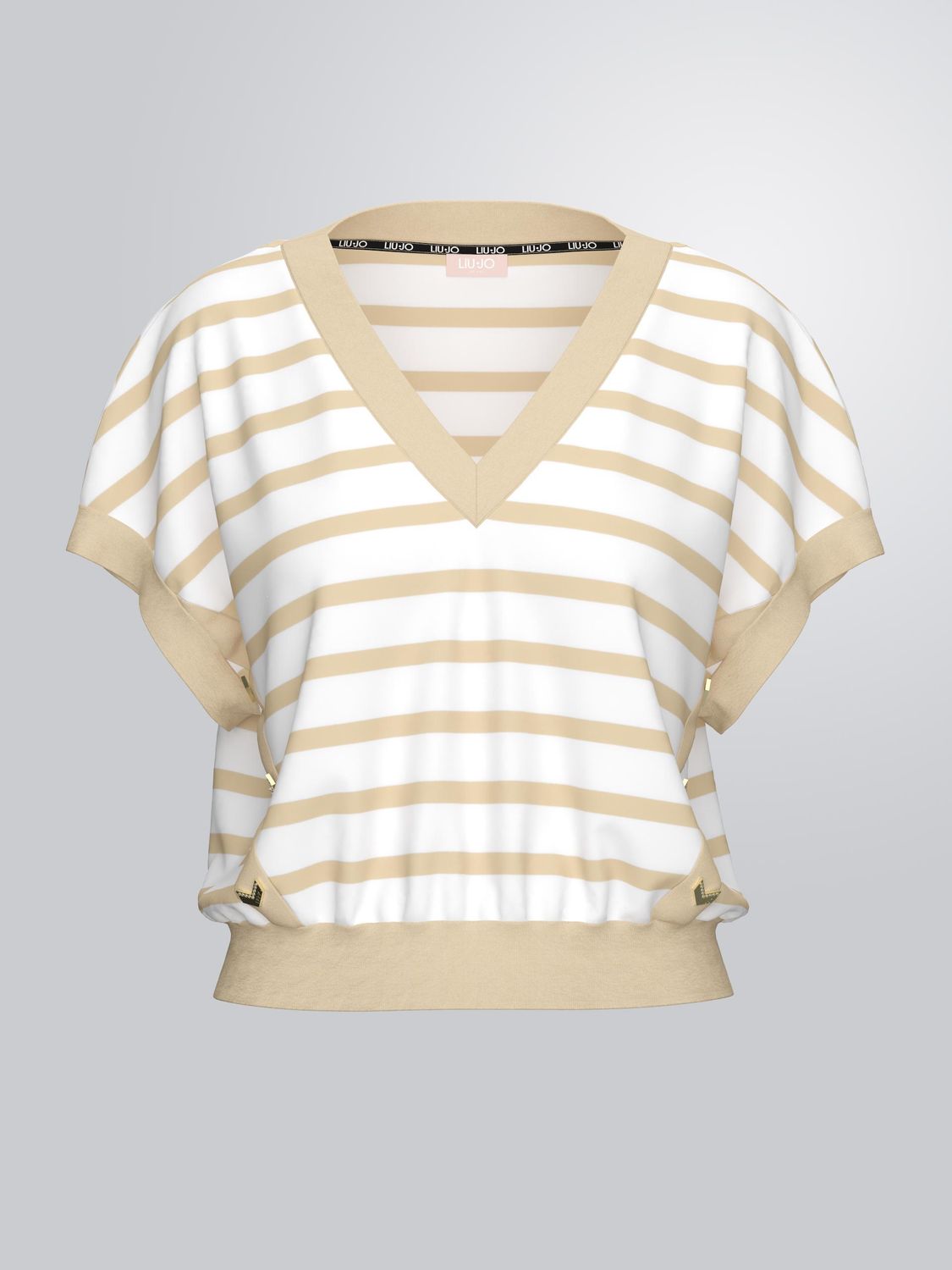 PULL VAN LIU JO TA6084-J3867 C3883 WHITE MILK/LT.ALMOND