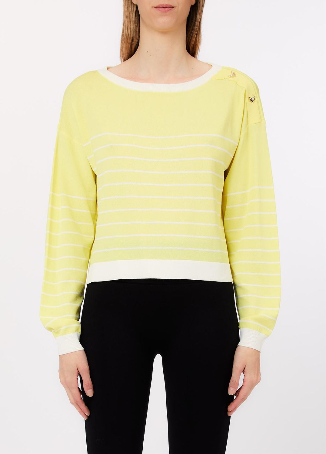 PULL VAN LIU JO TA6213-MS55N C3892 JASMINE/WHITE MILK