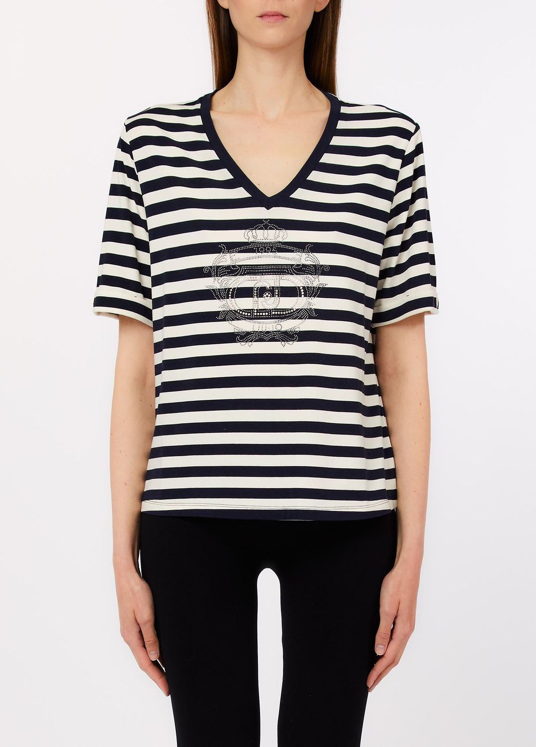 T-SHIRT VAN LIU JO TA6206-JS005 C3882 WH.MILK/NT.BLUE SKY