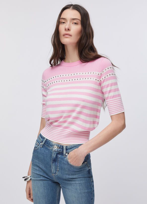PULL VAN LIU JO WA6142-MA16R S1638 PINK/WHITE