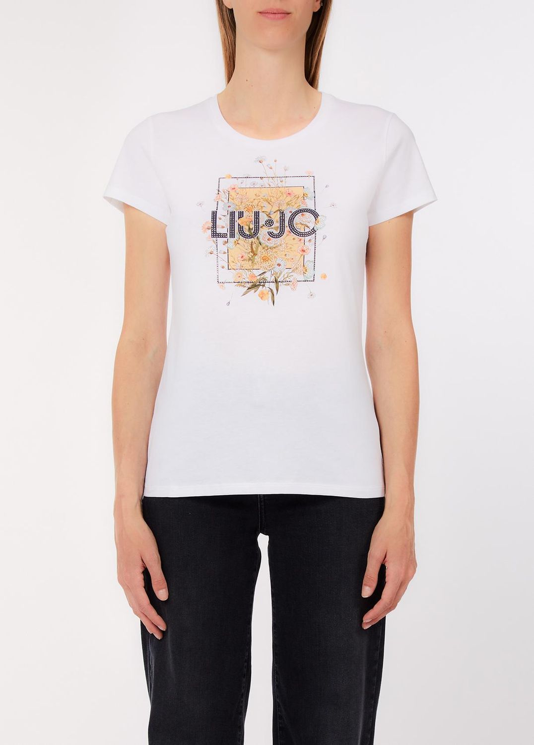 T-SHIRT VAN LIU JO WA6493-JS923 P9604 BCO LIUJO FOULARD BL