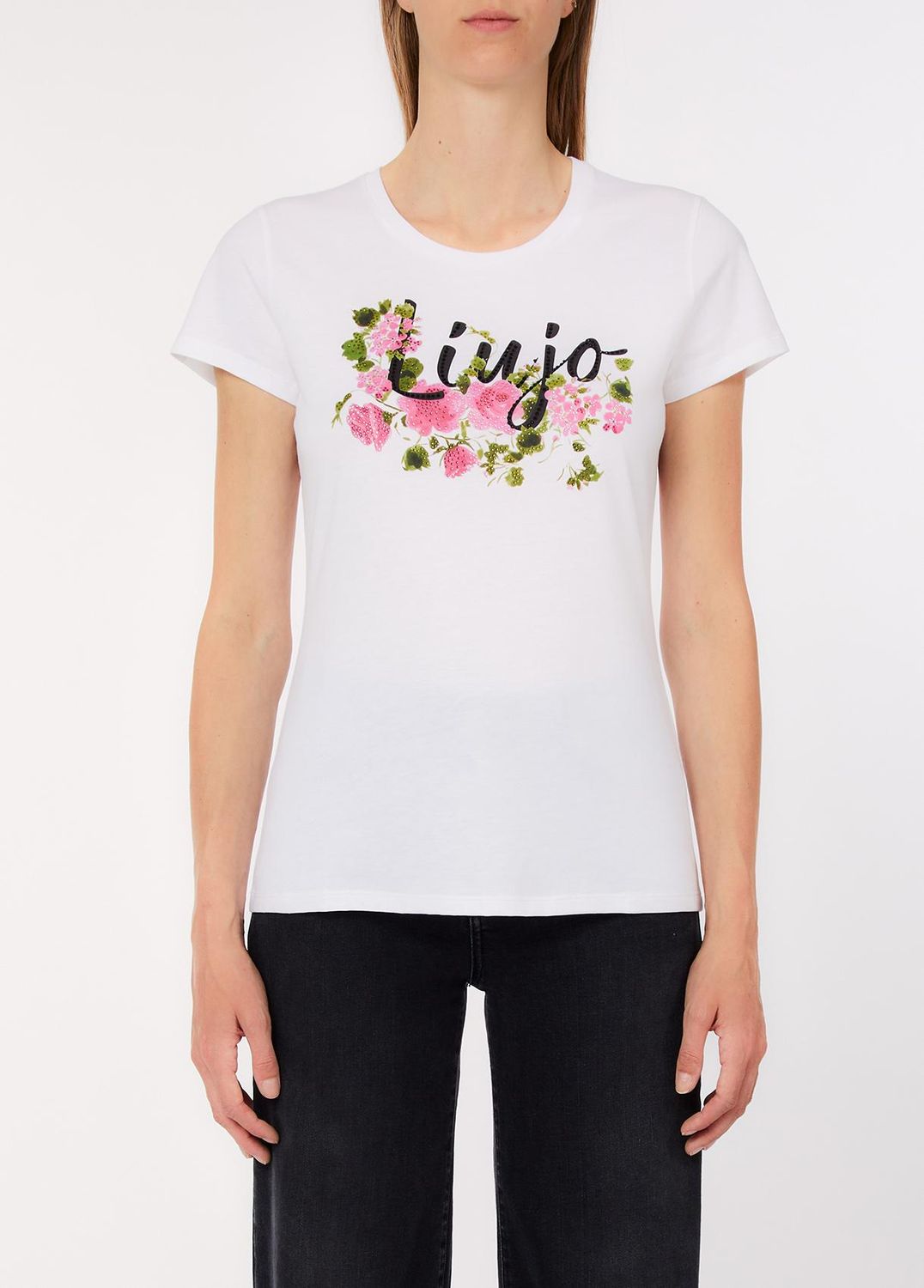 T-SHIRT VAN LIU JO WA6493-JS923 P9603 BCO LIUJO NAIVE ROSE