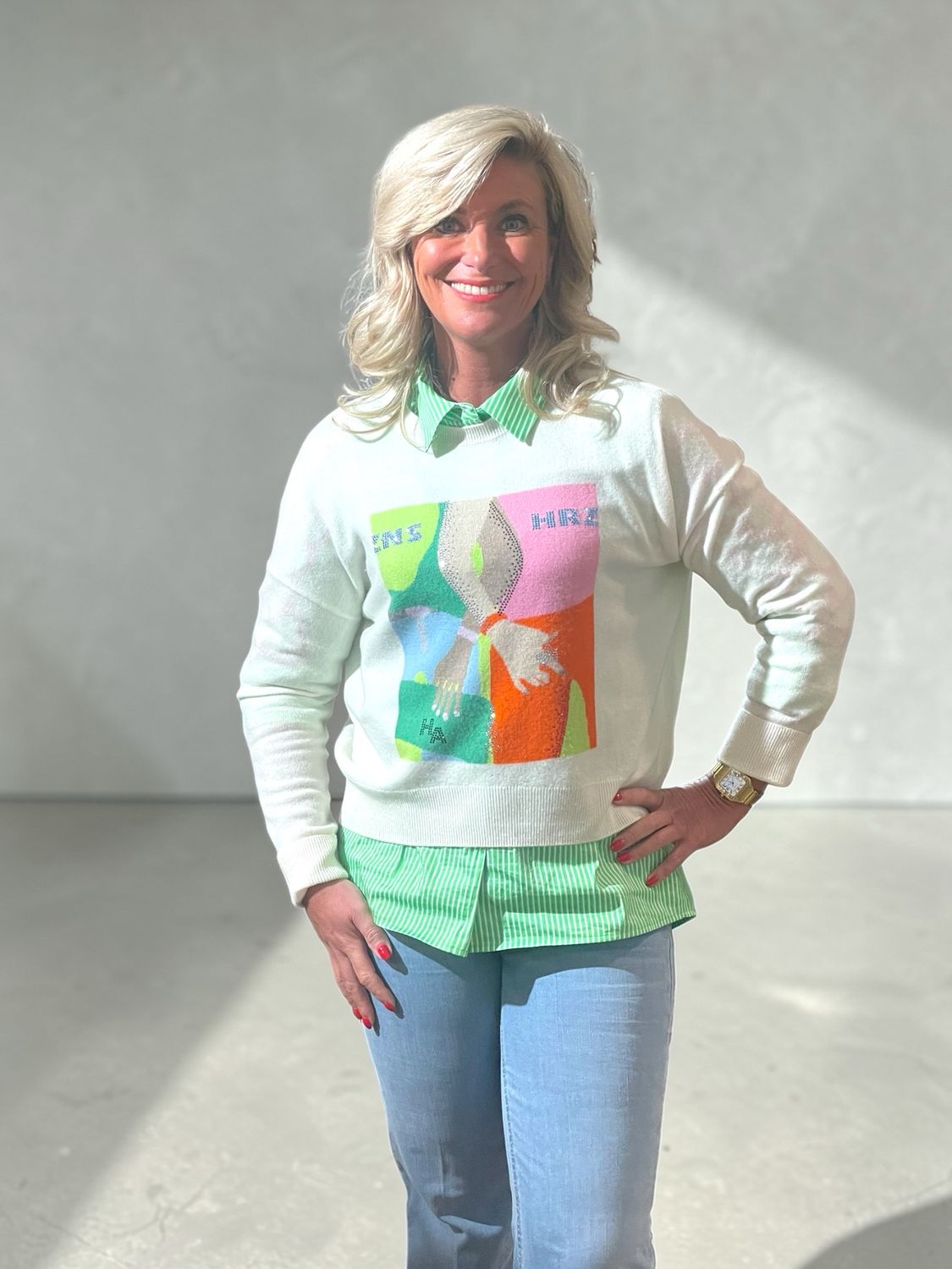 PULL VAN HERZEN'S 25261-1214 261107 SUPERWHITE MULTI