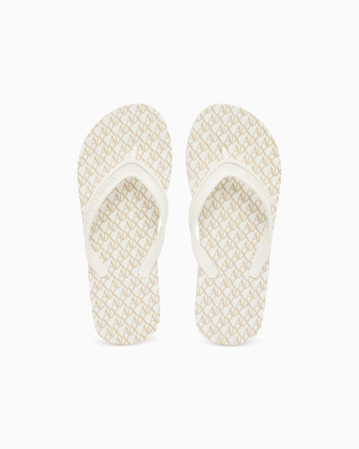 SLIPPERS VAN ARMANI XDQ010 XV700 MZ128 OFF WHITE+PALE GOLD