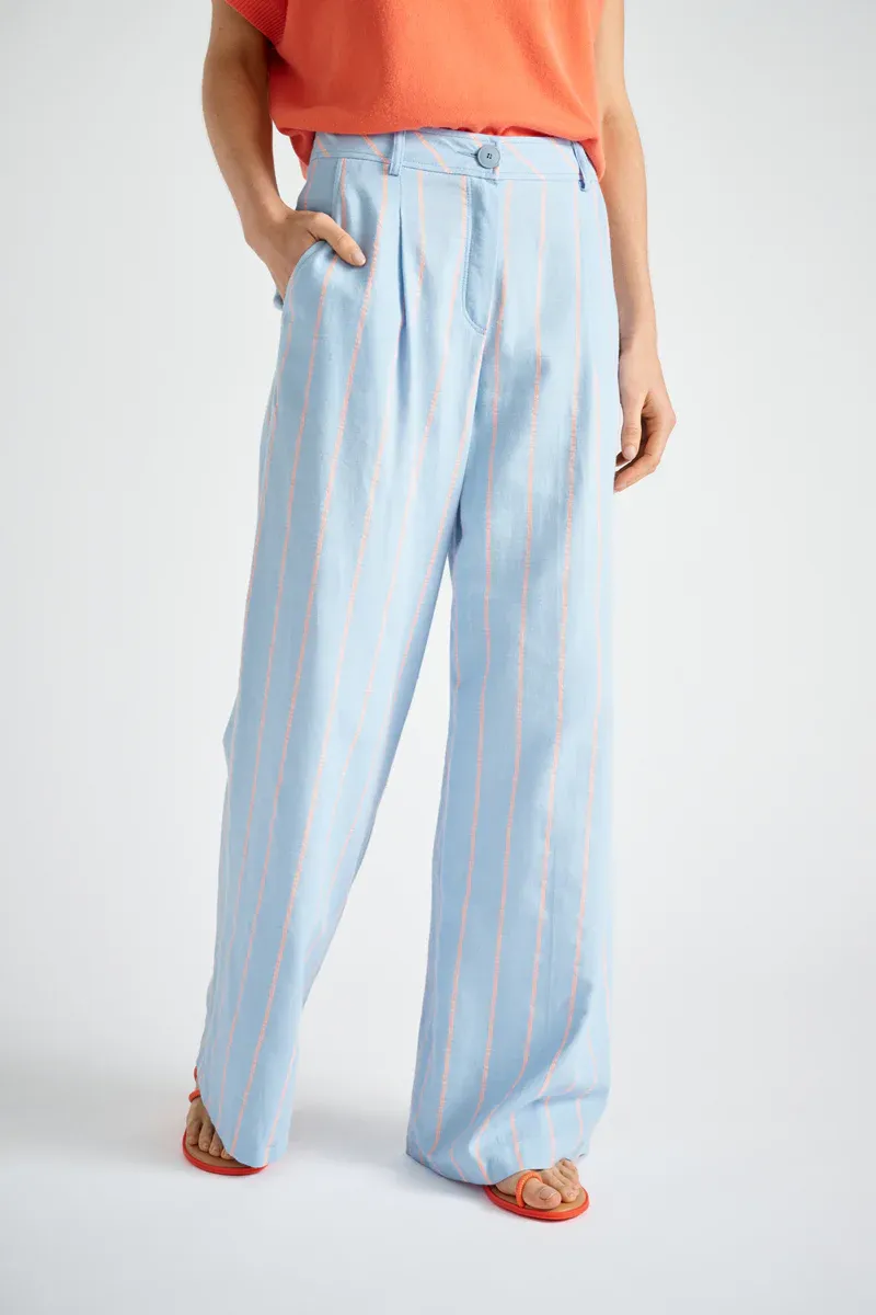 BROEK VAN MARIE MERO TR54/409 BLAUW/ORANJE