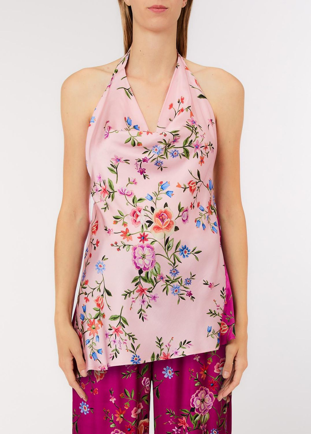 TOP VAN LIU JO CA6208-TS562 P9668 BIG PINK BLOS/BIG OR