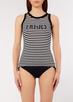 TOP VAN LIU JO VA6102-J3908 09096 NERO/BIANCO