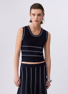 TOP VAN LIU JO WA6146-MA81R L9057 NIGHT BLUE/BCO LANA