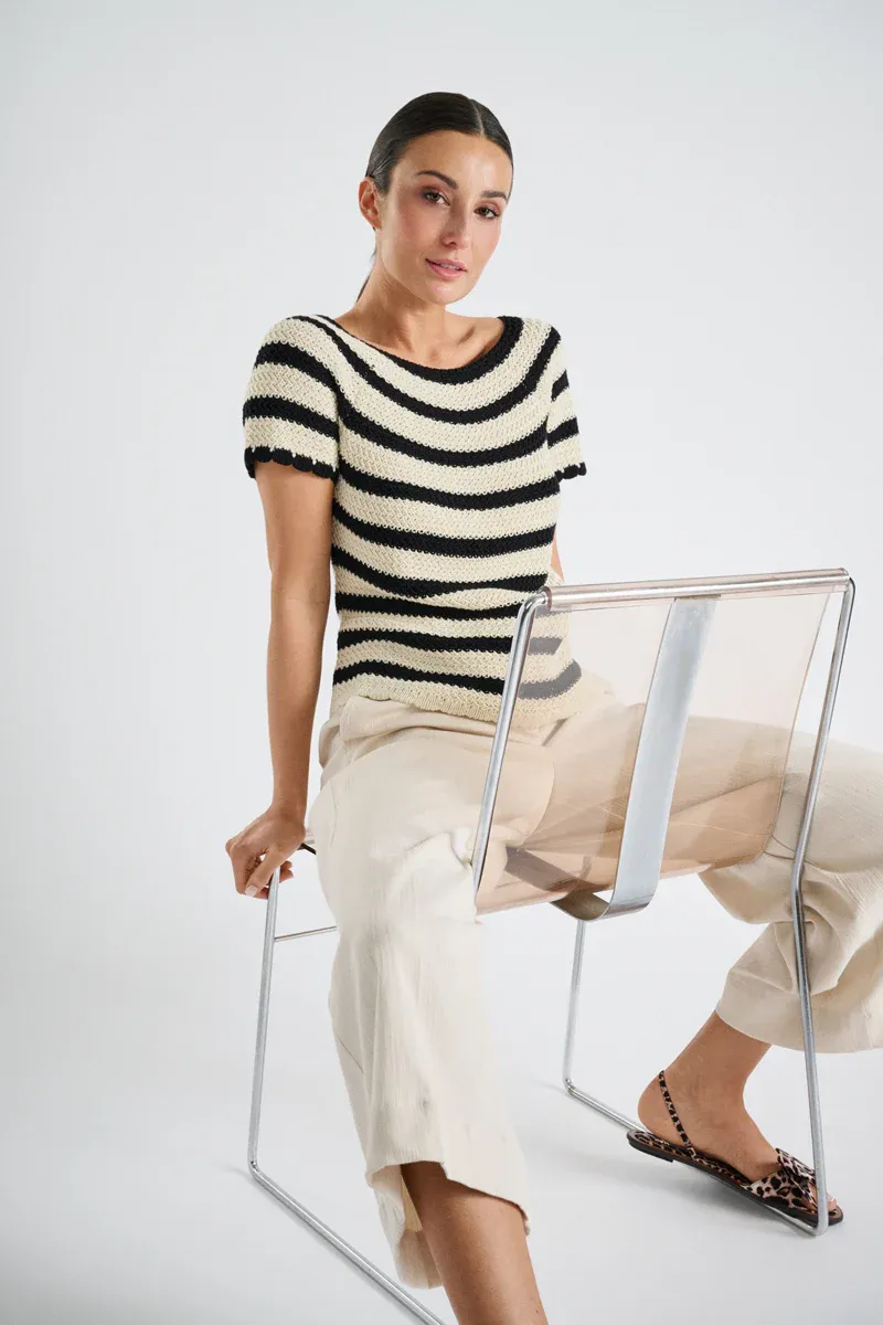 PULL VAN MARIE MERO PU38/SAN+BLA SAND/BLACK