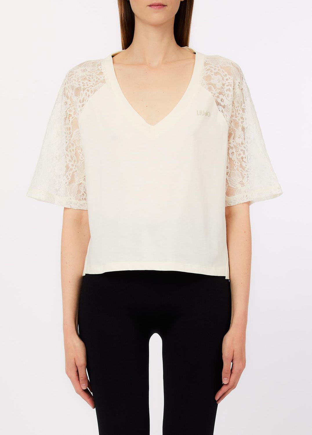 T-SHIRT VAN LIU JO TA6160-JS923 10105 WHITE MILK