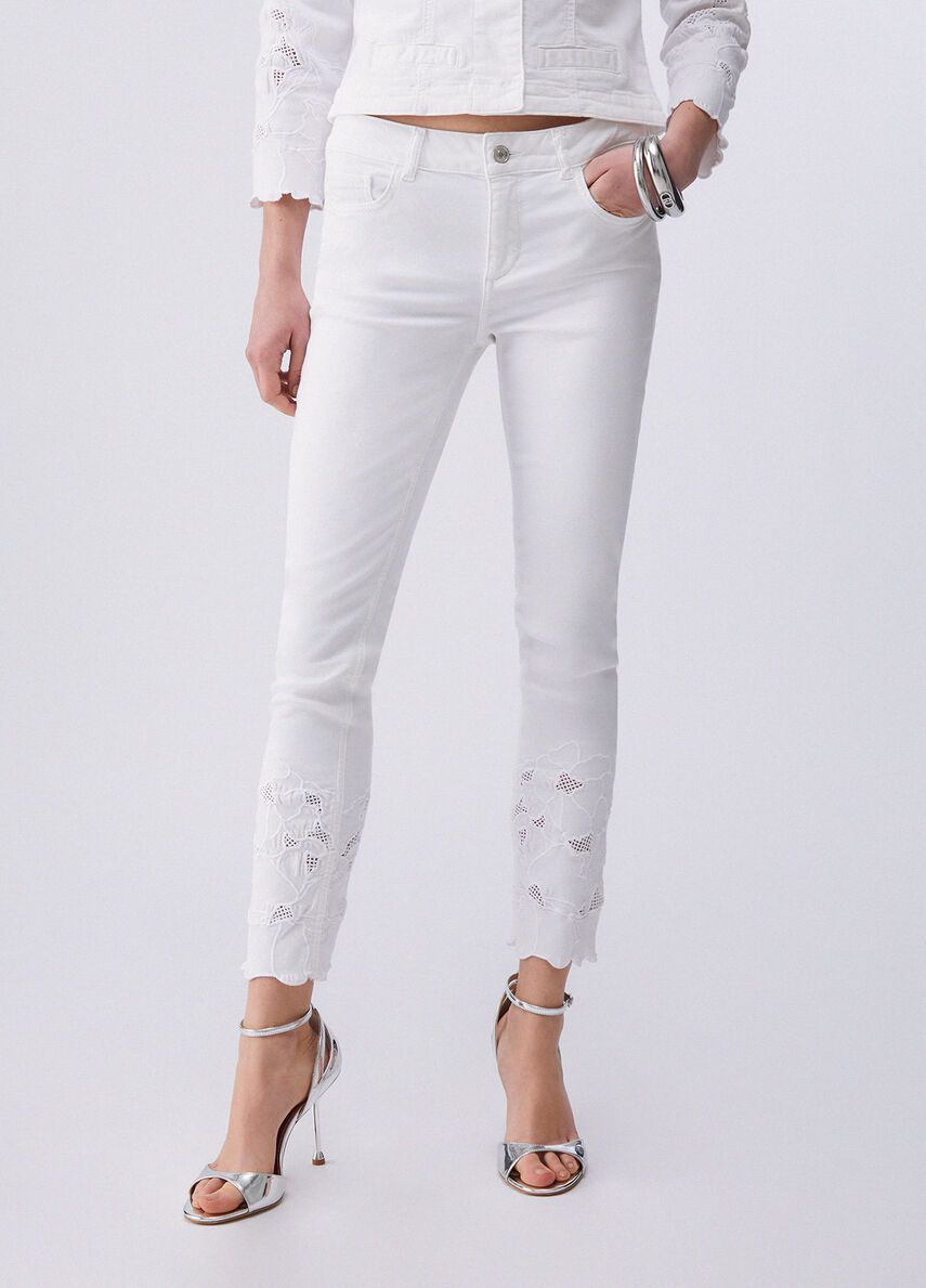 BROEK VAN LIU JO WA6260-T367A P9255 BCO OTTICO RIC.FLOWE