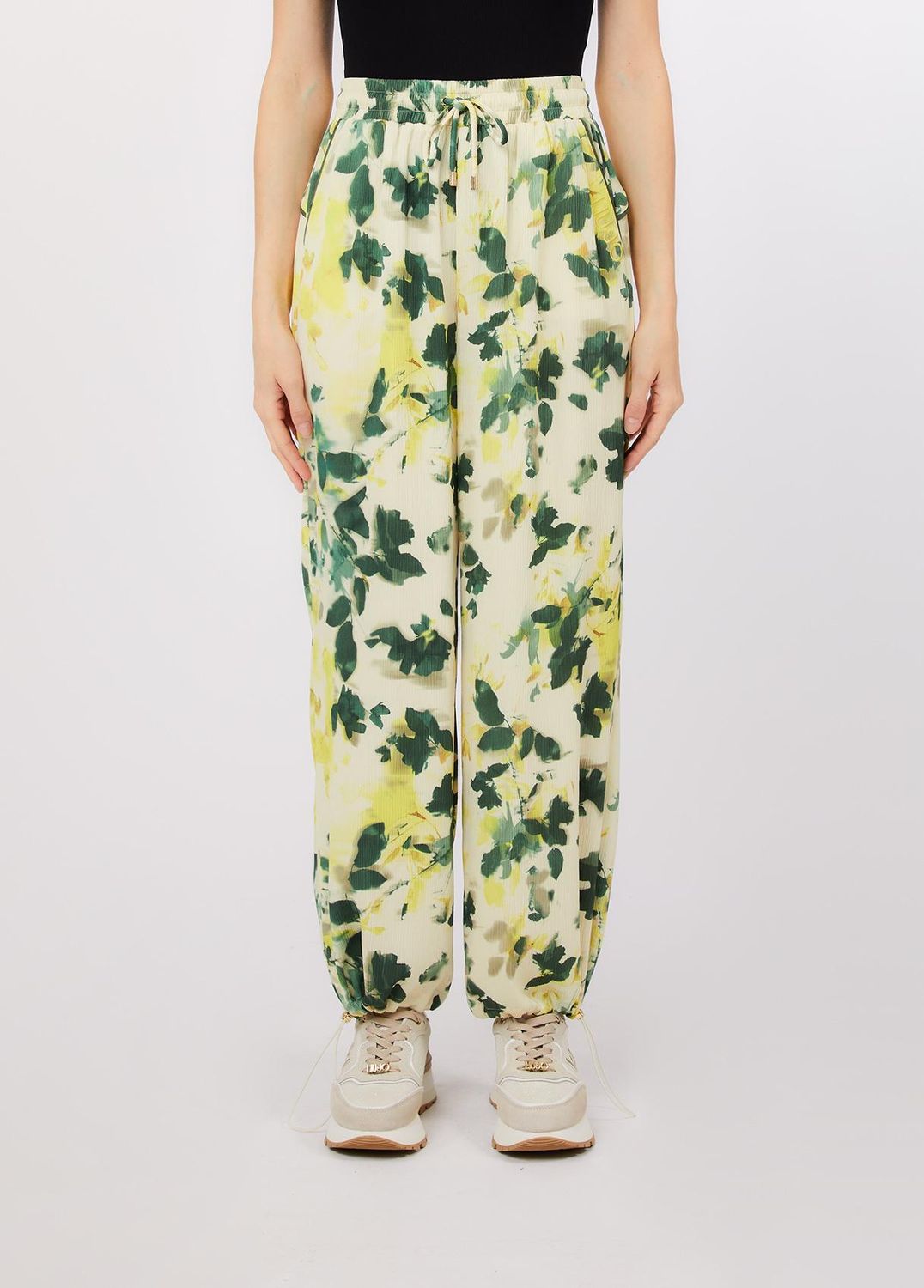 BROEK VAN LIU JO TA6257-T358A P9217 GREEN SHADES/WH.MILK