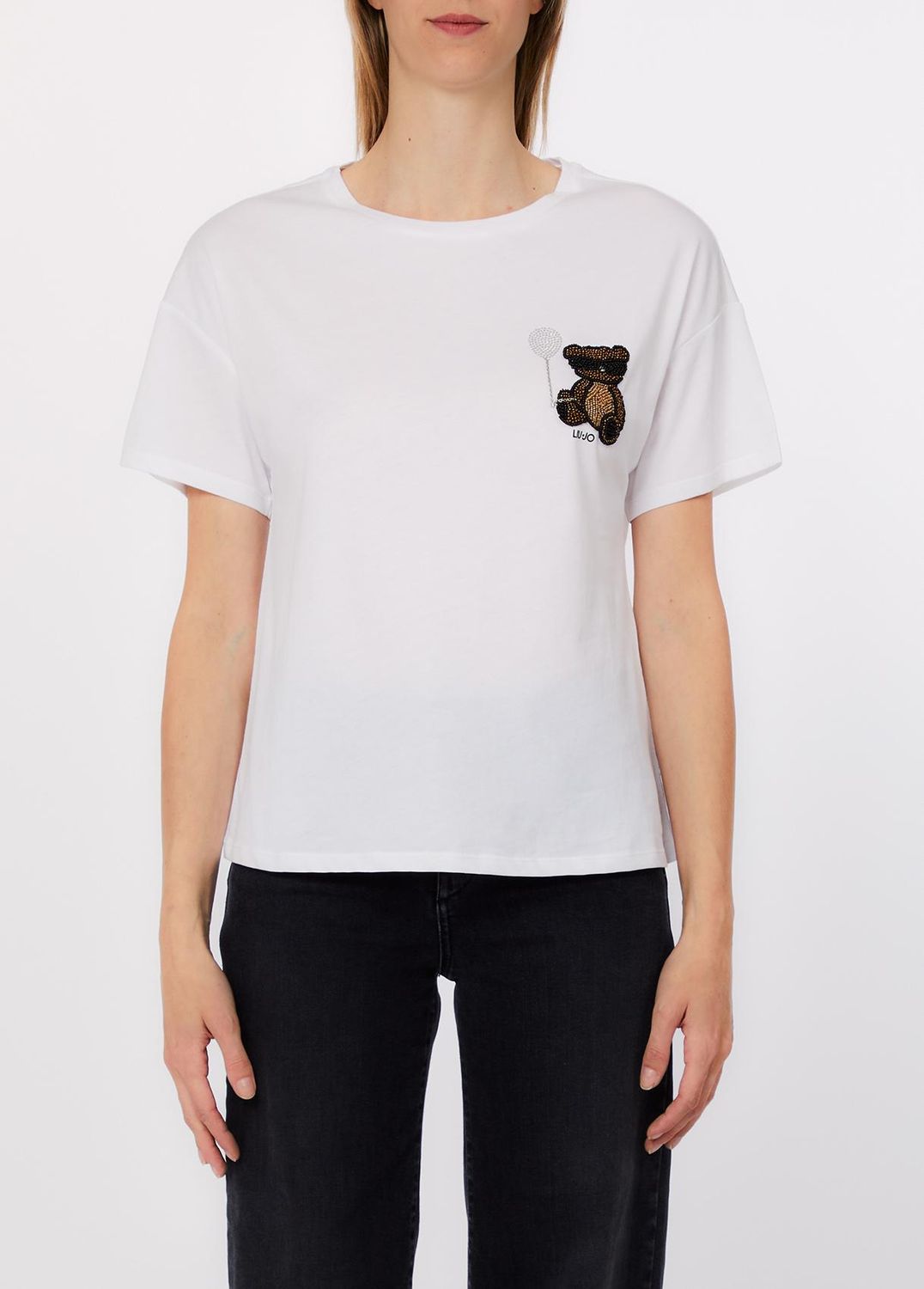 T-SHIRT VAN LIU JO WA6414-JS923 P9430 BIANCO BEAR LIUJO