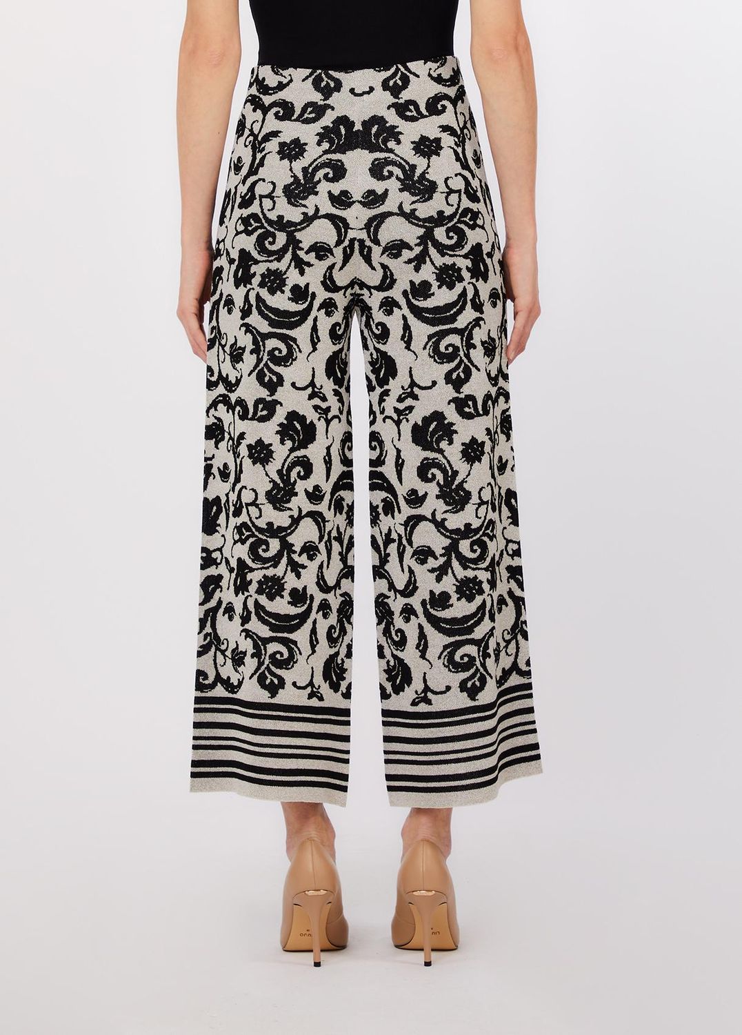 BROEK VAN LIU JO WA6424-MA587 P9564 JACQ.ARAB.WHITE/BLAC