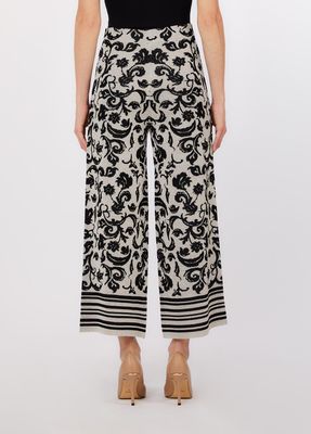 BROEK VAN LIU JO WA6424-MA587 P9564 JACQ.ARAB.WHITE/BLAC