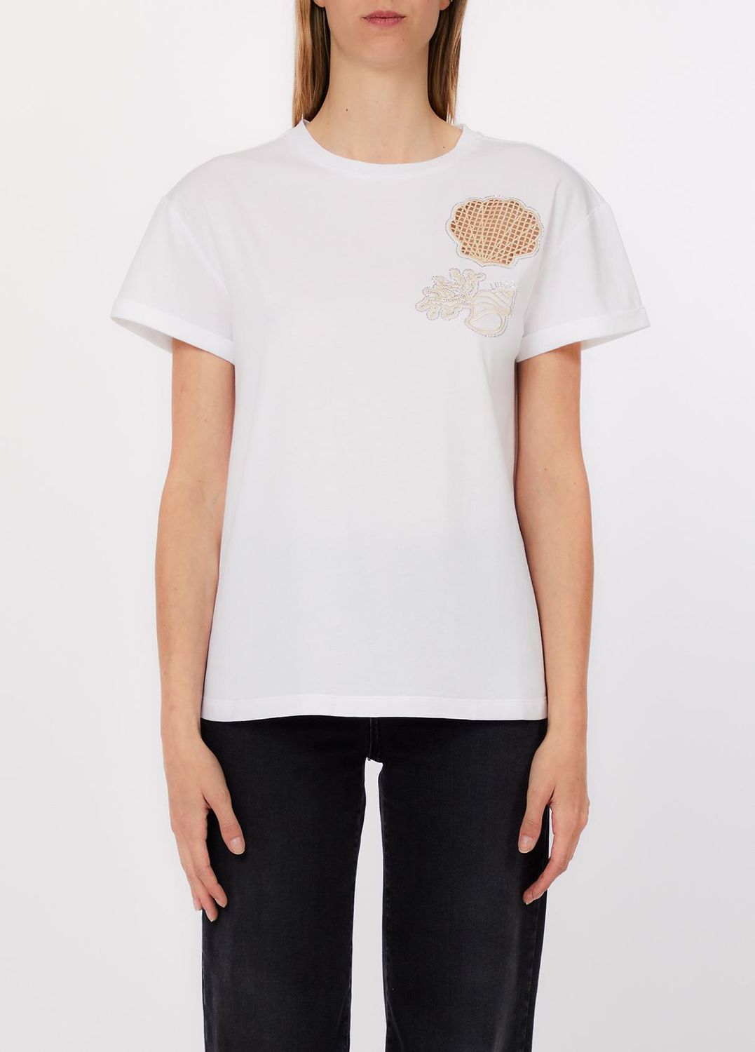 T-SHIRT VAN LIU JO WA6413-JS904 P9378 BCO SHELL LIUJO