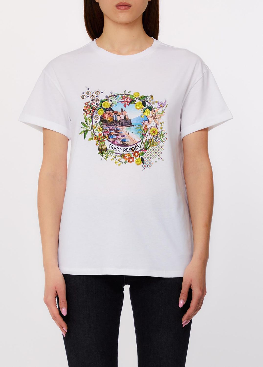 T-SHIRT VAN LIU JO WA6476-JS923 P9454 BCO RESORT LIUJO